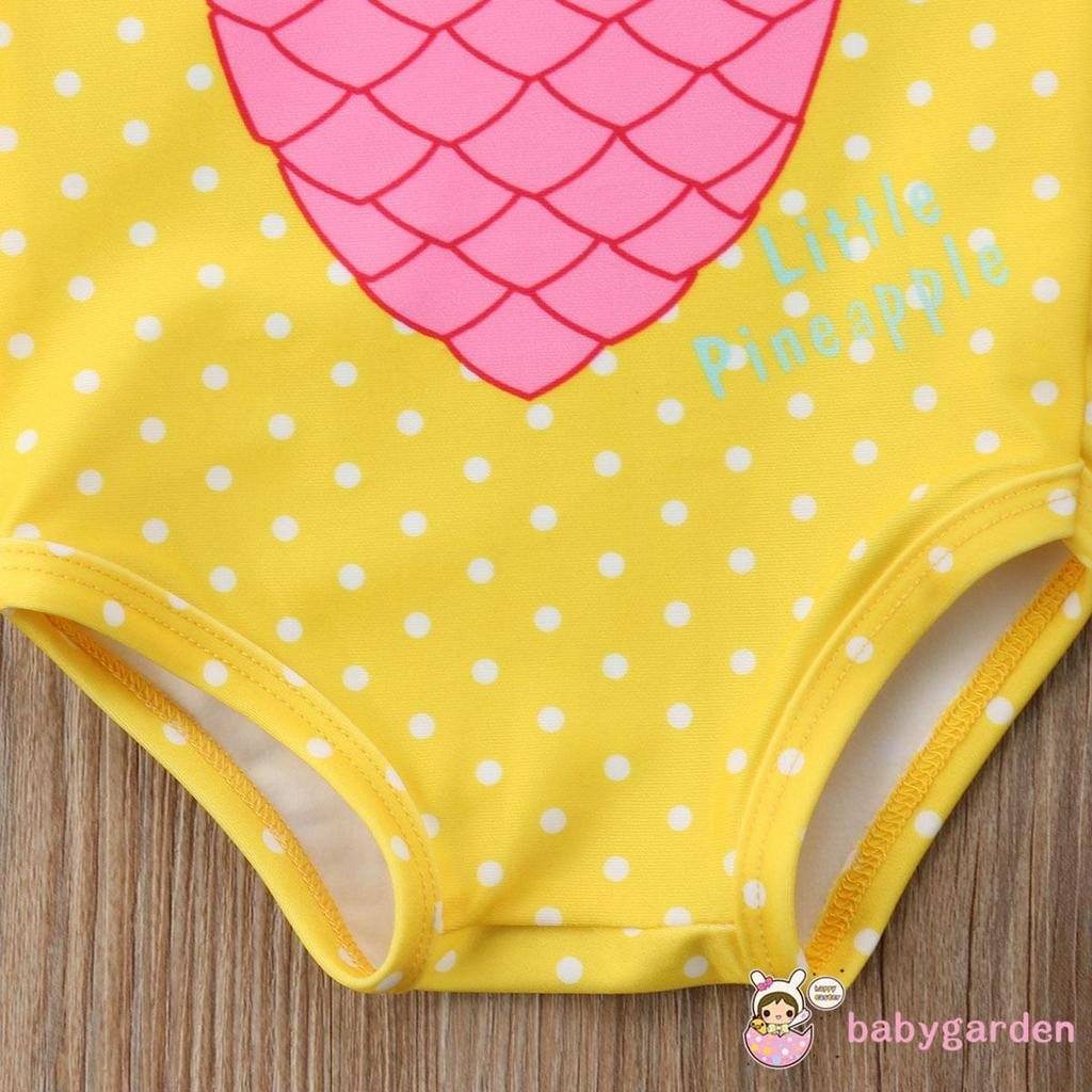 Áo Tắm Một Mảnh Không Tay In Hình Quả Dứa Cho Bé Gái