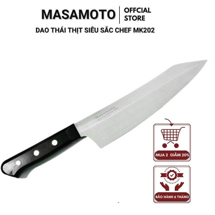 Dao thái, lọc thịt cá đa năng Masamoto Chef MK202 18 cm hàng chính hãng bảo hành 6 tháng