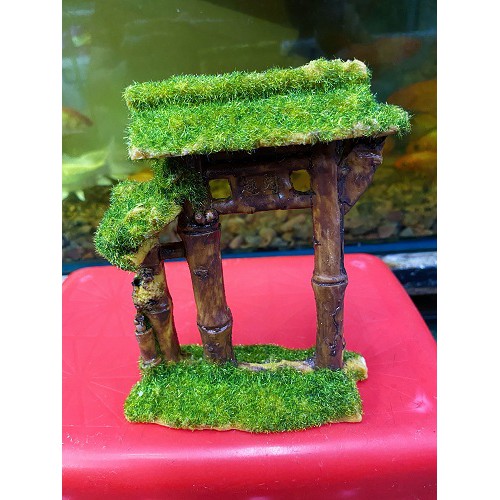 CỔNG PHỦ RÊU TRANG TRÍ HỒ CÁ NON BỘ 10X4X14CM
