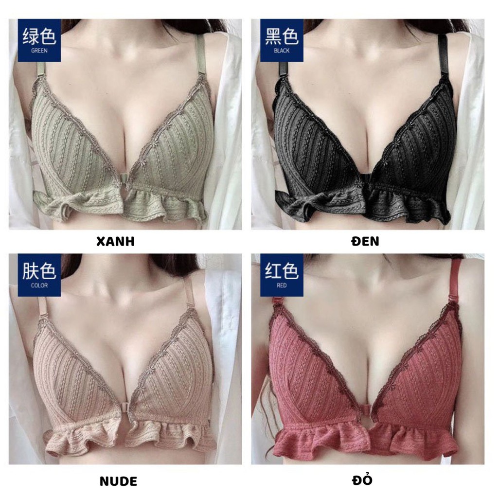 Áo Lót Nữ ❤️FREESHIP❤️ Áo Ngực Nữ không gọng mềm mại thiết kế viền bèo đính nơ sexy điệu đà mẫu AL17 | BigBuy360 - bigbuy360.vn