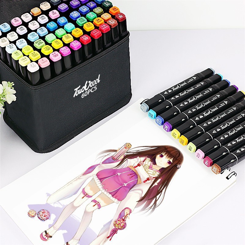 Bút màu marker touchcool cao cấp - túi vải màu vẽ chuyên nghiệp - vẽ anime - ảnh sản phẩm 4