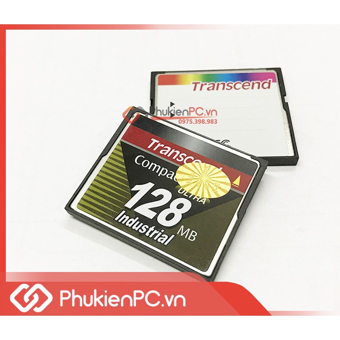 Thẻ nhớ CF Compact Flash Card Transcend chuẩn công nghiệp industrial 128MB chuyên dùng cho máy CNC