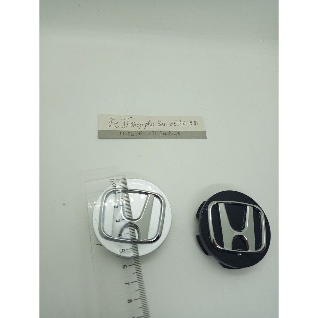 Logo chụp mâm bánh xe ô tô Honda đường kính 58mm dùng cho xe City, CRV - 01 chiếc