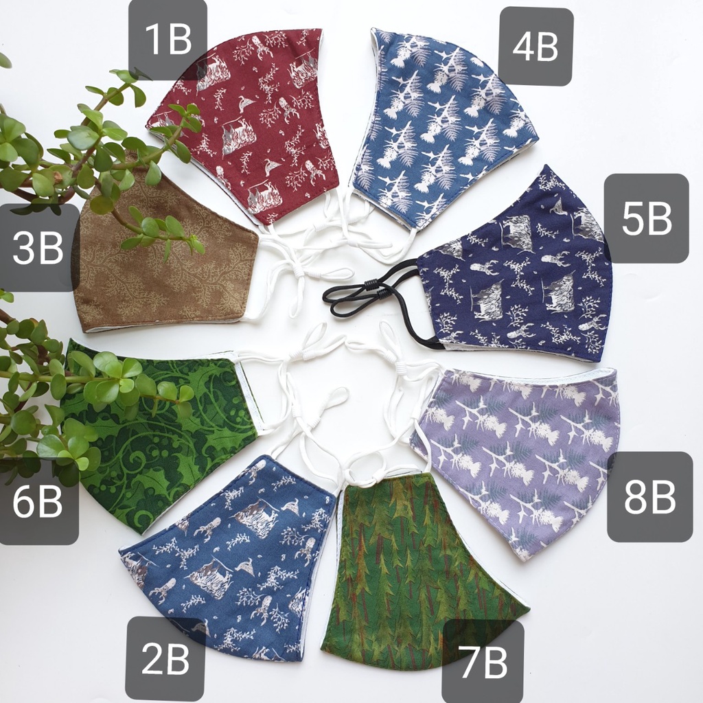 Khẩu trang vải Hàn Quốc giáng sinh Noel vintage độc lạ JM4