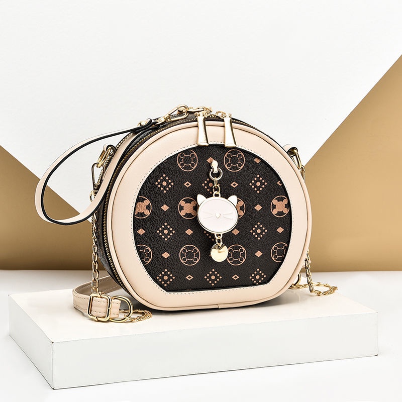 Túi Đeo Vai Hình Tròn Nhỏ In Họa Tiết Thời Trang 2022 Cho Nữ