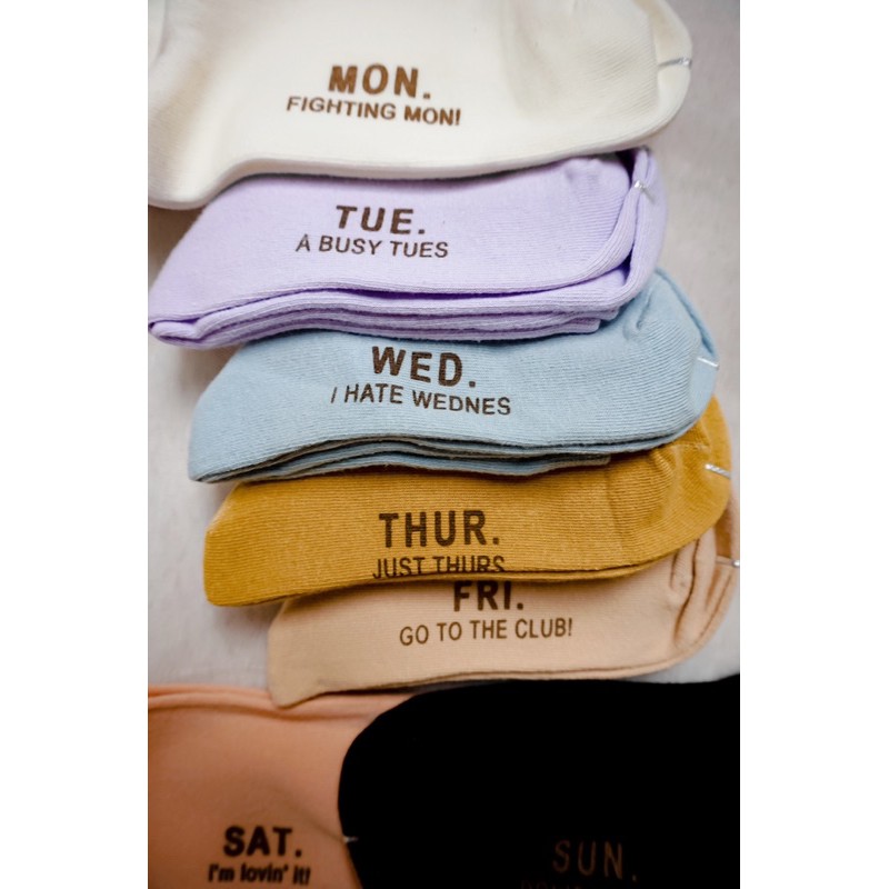 Set vớ 7 ngày tone hồng