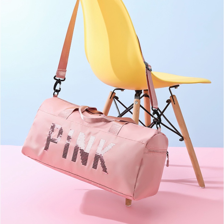 Túi du lịch Tập gym Pink siêu đẹp có ngăn đựng giày cao cấp KL8