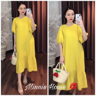 Đầm bầu đuôi cá form dài (hình thật trải sàn)