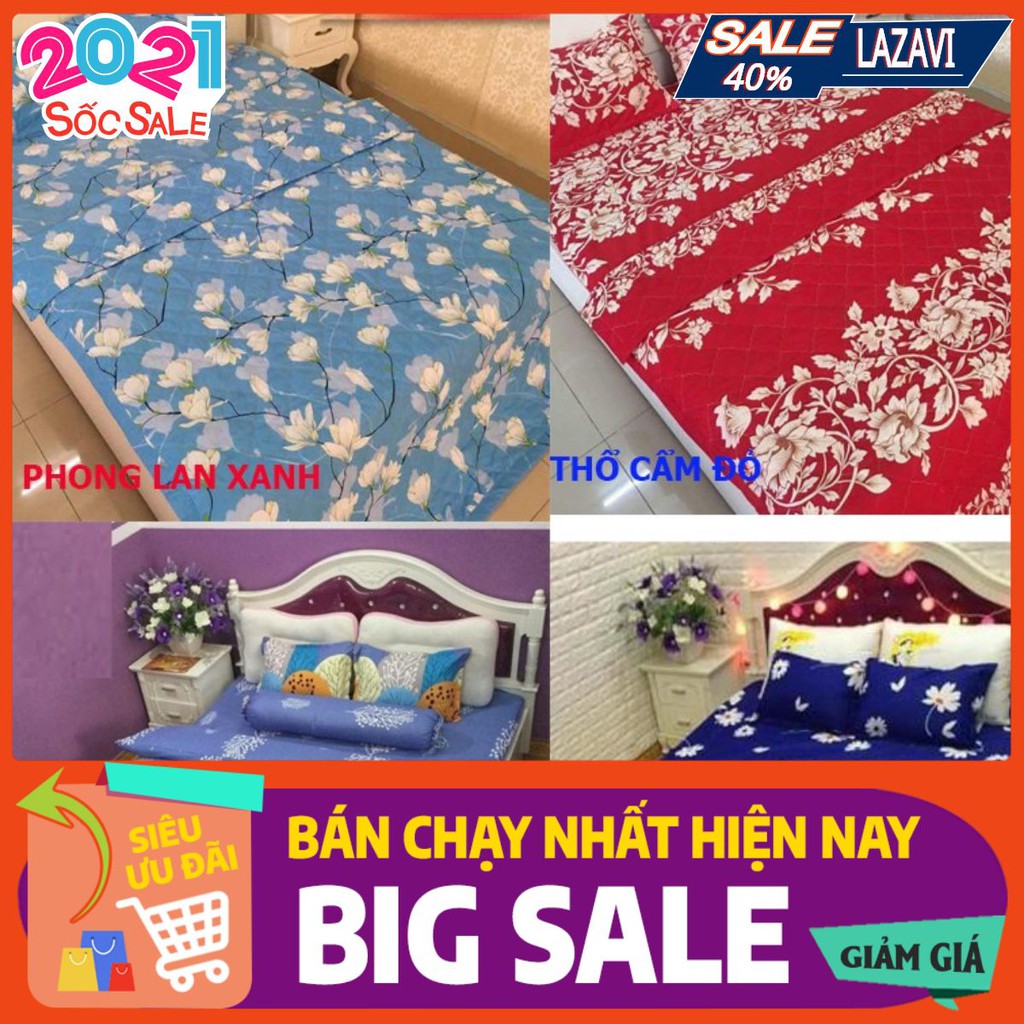 Xả kho Bộ ga gối cotton poly 1m2 | BigBuy360 - bigbuy360.vn