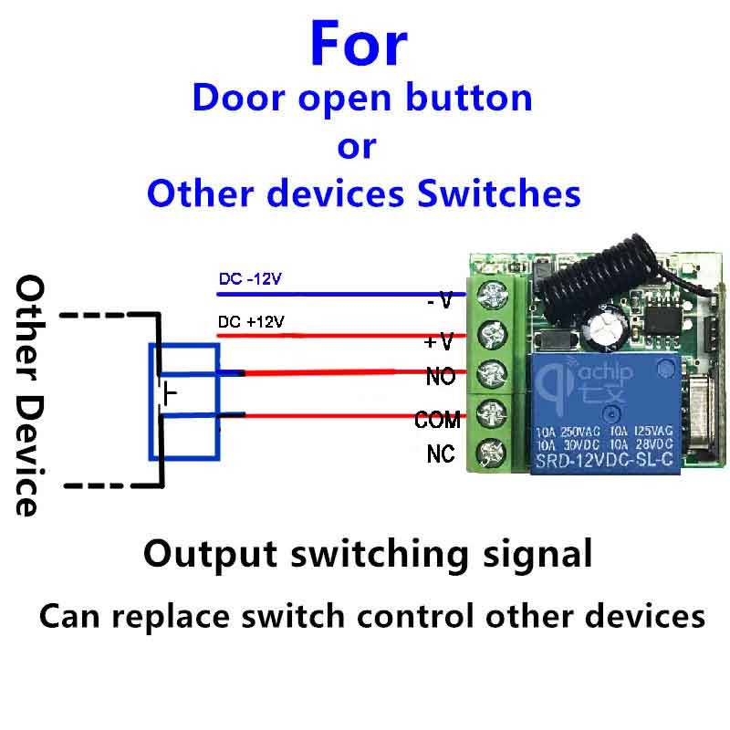 CHANNEL Bảng Mạch Công Tắc Điều Khiển Từ Xa Dc 12v 433.92m