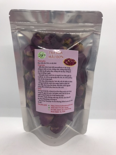 Trà hoa mẫu đơn thuần hồng 100g ( hàng tốt )