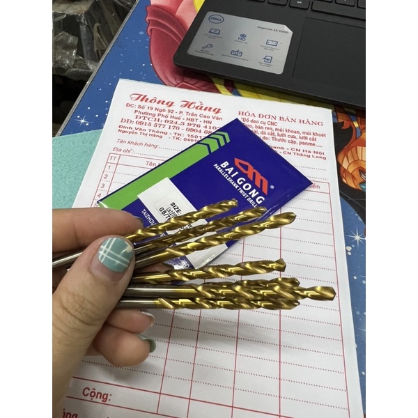 Mũi khoan phi 4mm đến 6mm HSS-CO  chuyên thép cứng- inox hãng Bagong