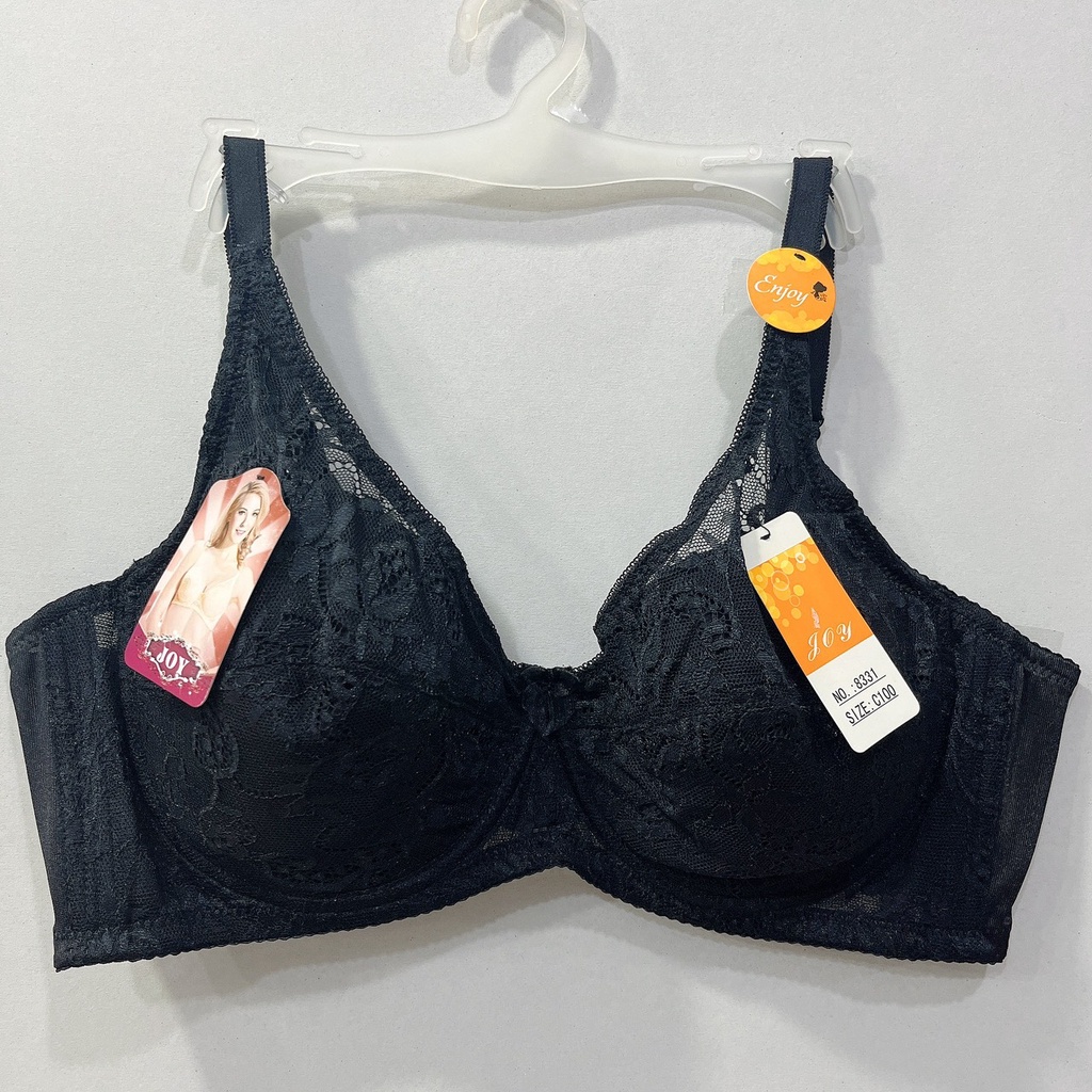 Áo ngực nữ ren nâng ngực bigsize Joy 8331 mút mỏng có gọng cúp xéo nguyên ngực phom lớn 36-38-40-42-44