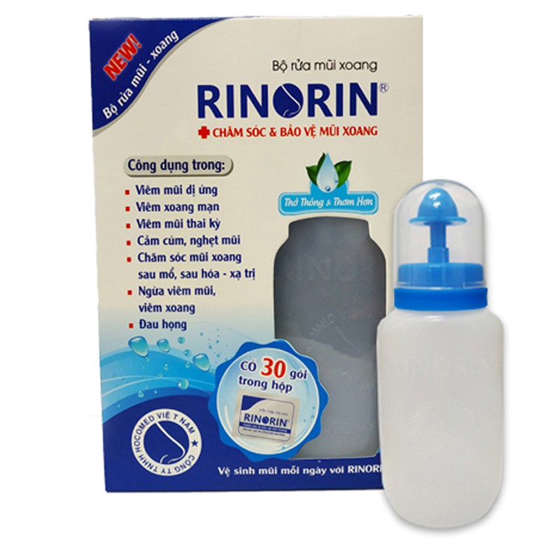 Bộ 3 sản phẩm Rinorin vệ sinh mũi xoang cho người lớn và trẻ em - Minh Tiến Phát