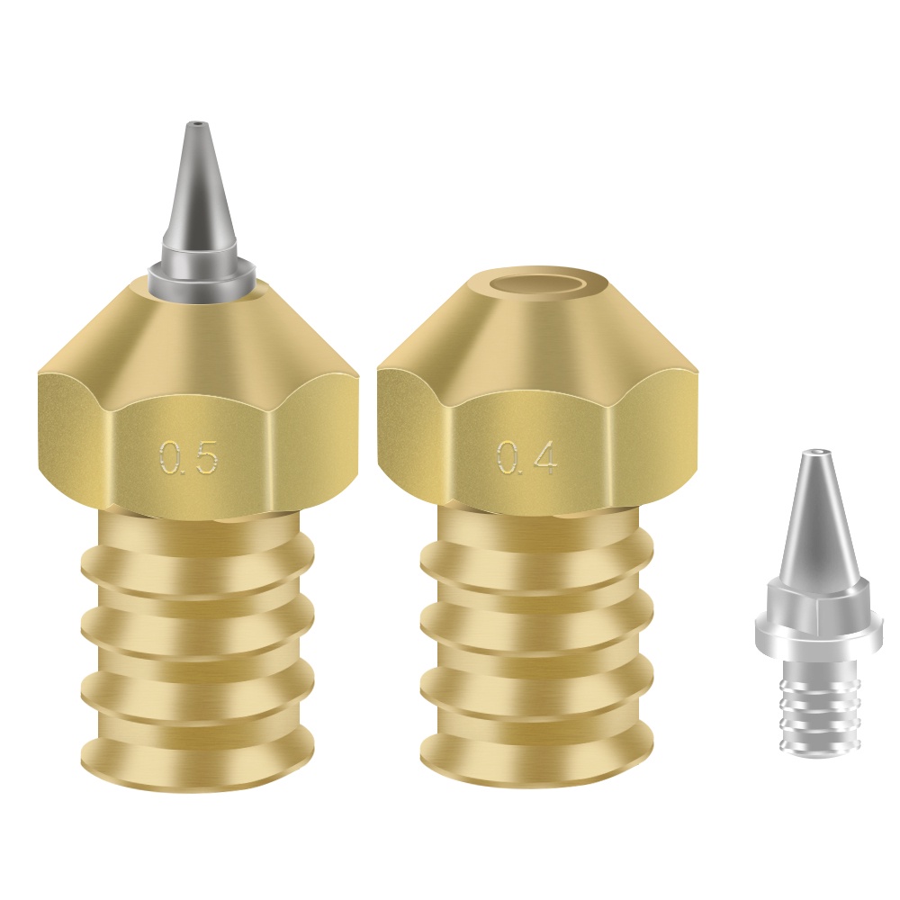 Đầu Phun Sơn 3D 0.2/0.3/0.5mm Kèm Vòi Cho V6 Hotend 1.75mm
