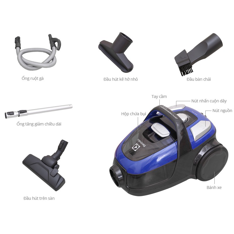 Máy hút bụi Electrolux  ZAP9910 1800W Xanh dương
