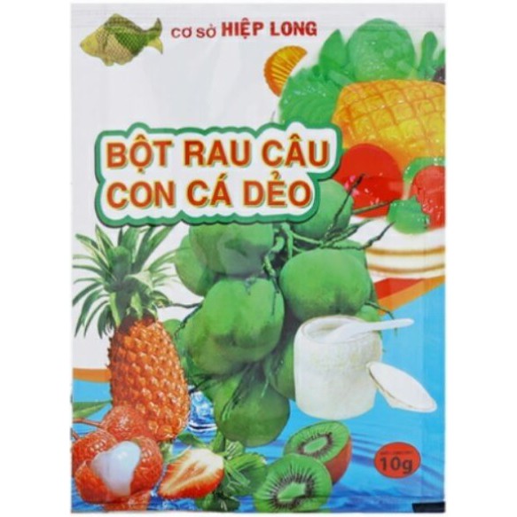 Bột thạch rau câu con cá dẻo (hộp 12 gói)