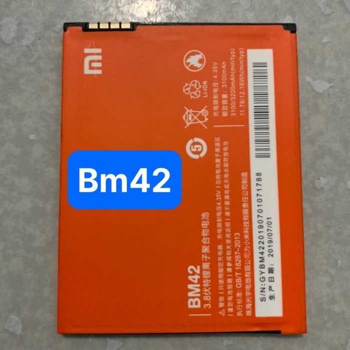 Pin Xiaomi Redmi Note Mã BM42 pin zin 3200mAh