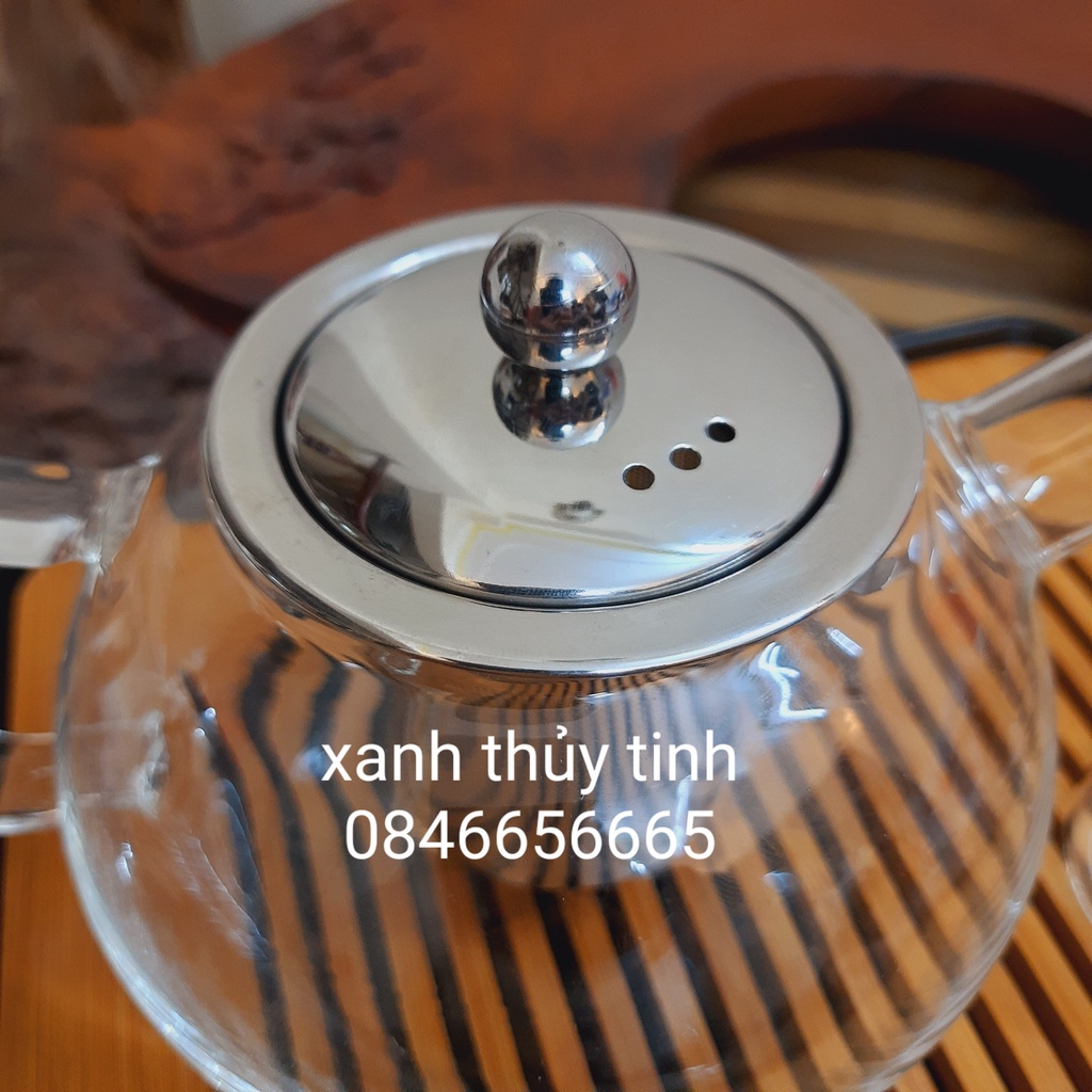 Ấm thủy tinh lõi lọc inox 1000ml