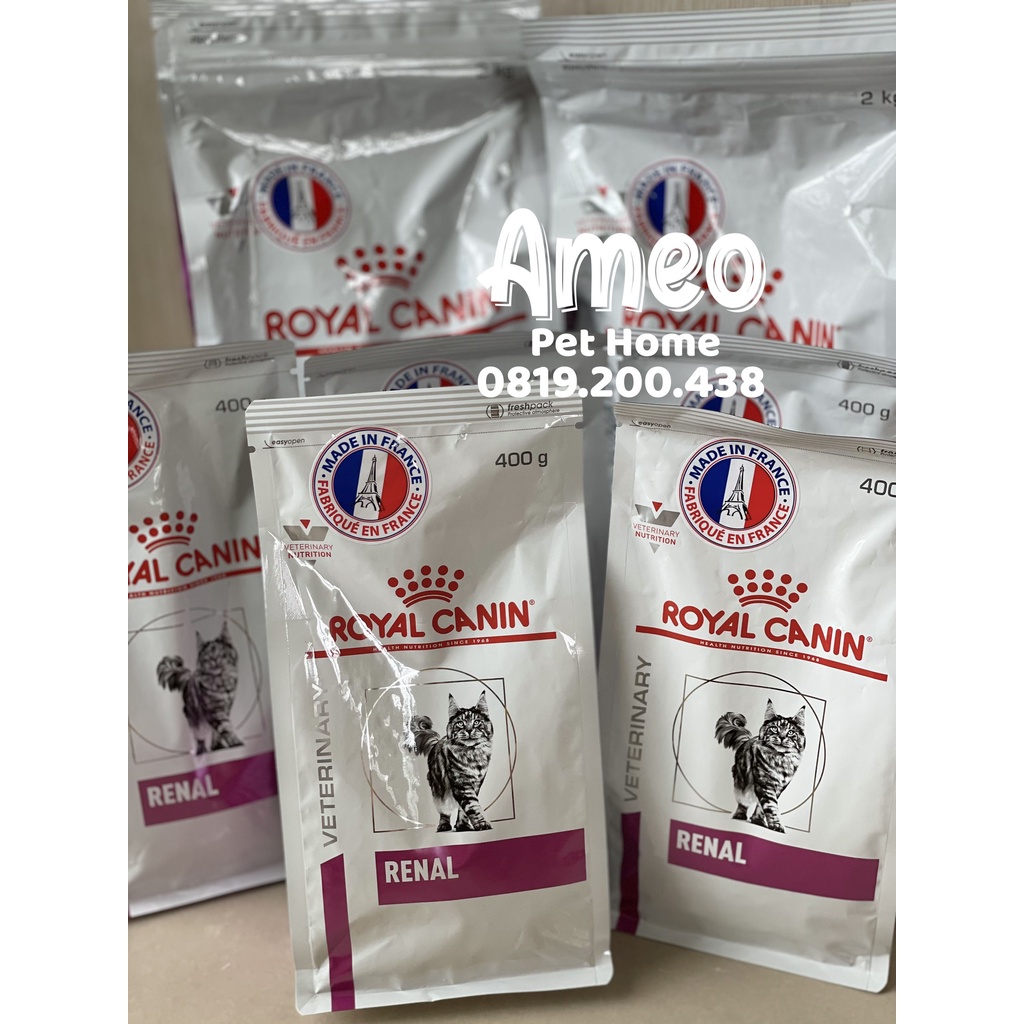 [Mẫu mới] Hạt Royal Canin Renal 2kg cho mèo bị thận | Thức ăn cho mèo bị bệnh thận Royal Canin Renal 400g