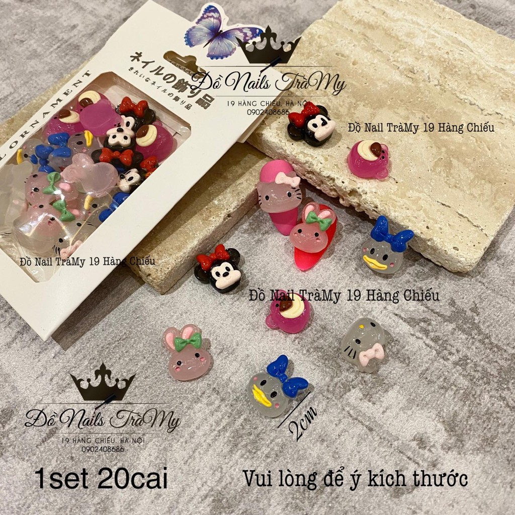 Set charm Mickey - Kitty 20 cái