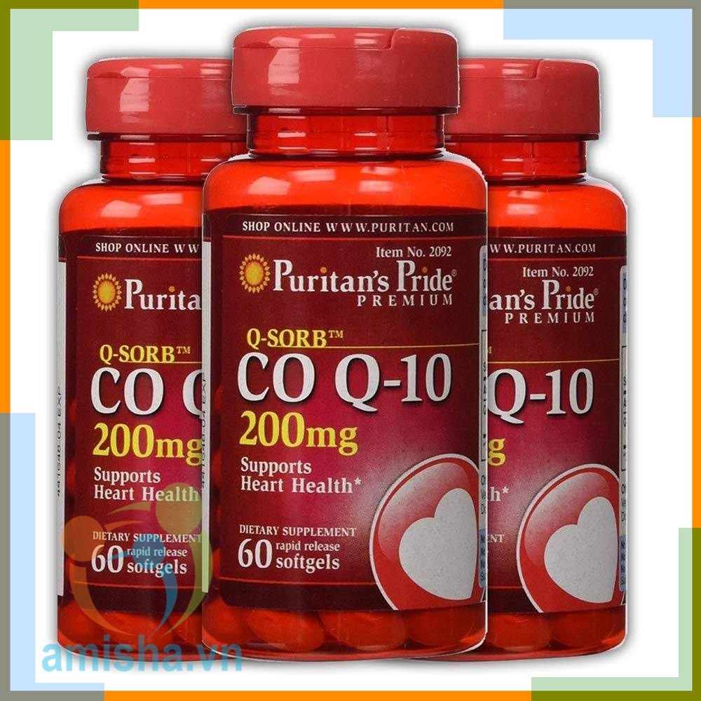 Viên Uống Q-SORB CoQ-10 200mg - 100mg Hỗ Trợ Tim Mạch Puritan's Pride | Thế Giới Skin Care