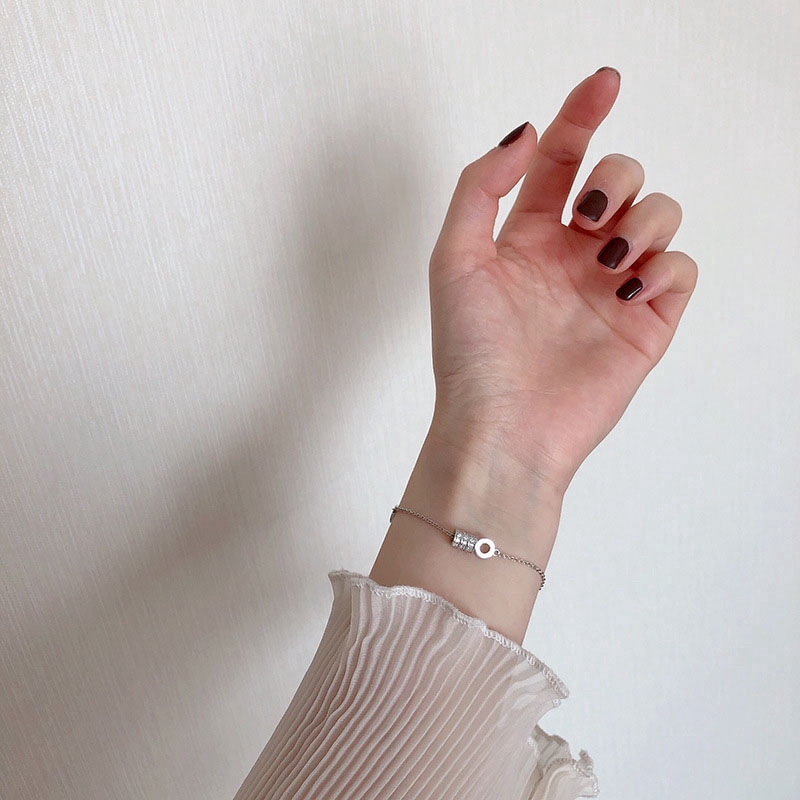 Vòng tay bằng bạc đính hạt zircon phong cách Hàn Quốc dễ thương dành cho nữ | BigBuy360 - bigbuy360.vn
