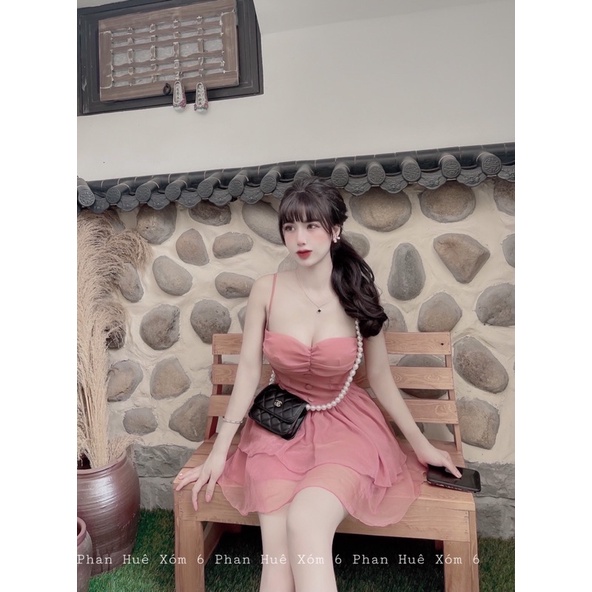 váy tơ cúc bọc 2s