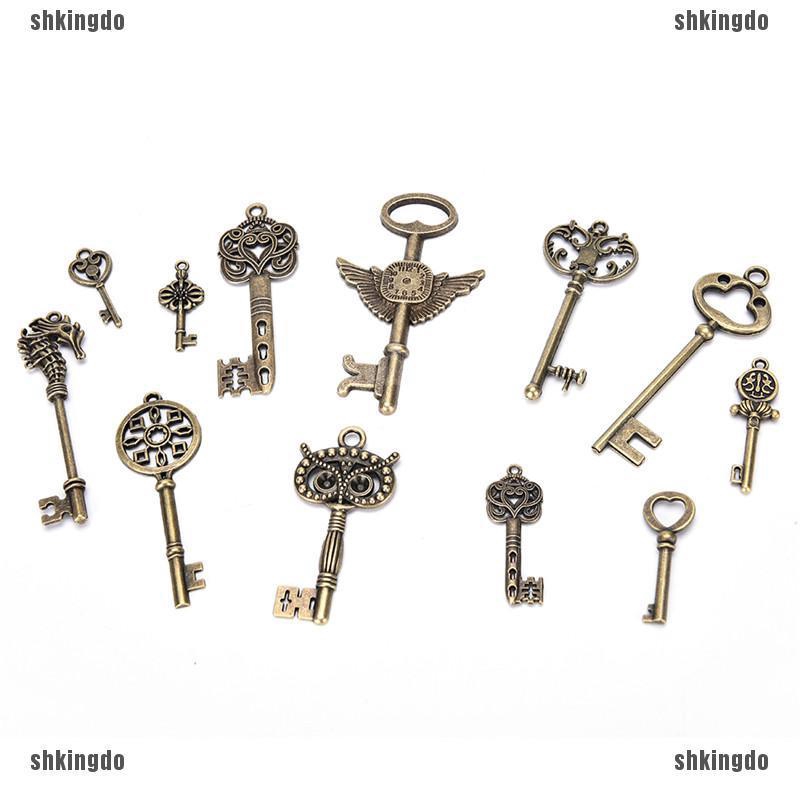 Set 69 chìa khóa đồng phong cách vintage