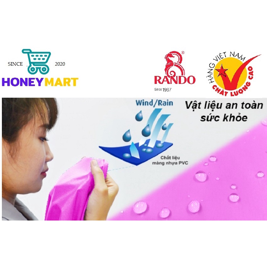 Áo mưa Rando Poncho Dây Kéo trong màu APPC-09 che chở người thân yêu của bạn HONEYMART