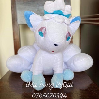 Gấu bông cáo 6 đuôi Vulpix băng size trung