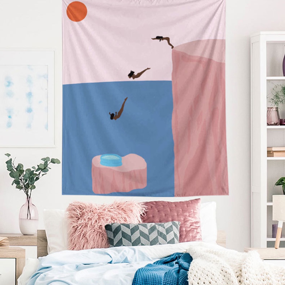 Thảm Treo Tường In Họa Tiết Trừu Tượng Trang Trí Nhà Cửa