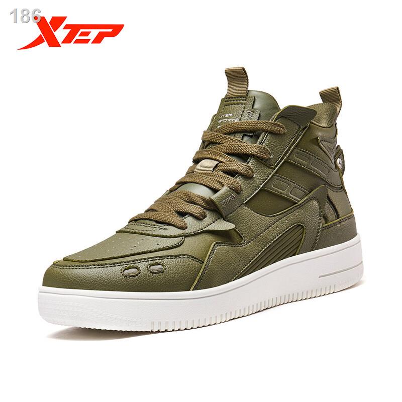 【sản phẩm sale】❧Giày Thể Thao Nam Xtep 880319310083, Bằng Da, Cổ Cao, Thoải Mái, Đơn Giản