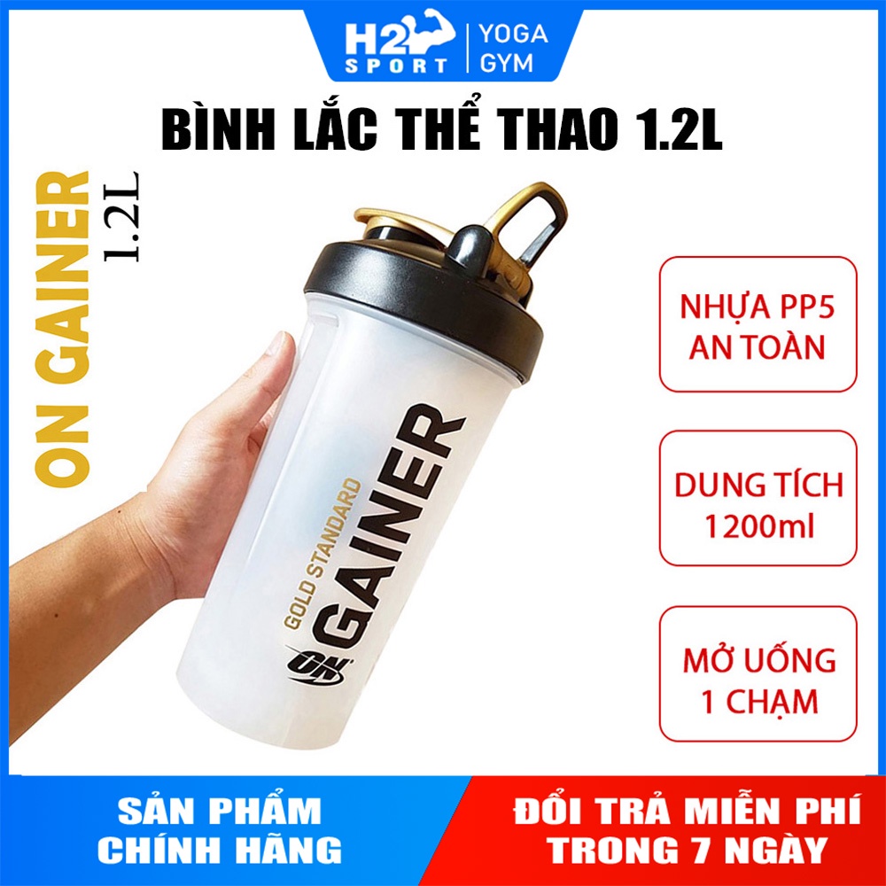 Bình lắc tập GYM thể thao Optimun Nitrition 1.2L