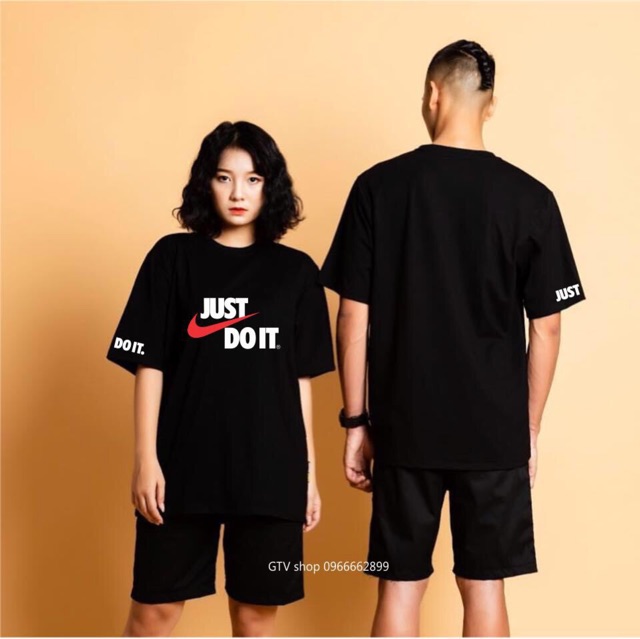 [ẢNH &amp; VIDEO THẬT] Áo thun tay lỡ unisex fom rộng freesize nam nữ, bộ sưu tập Just do it 3 mẫu.    .