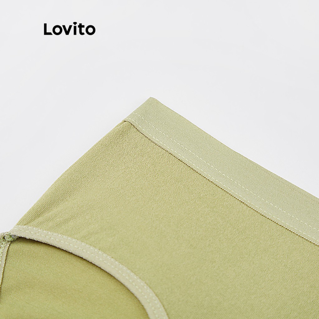 Quần lót Lovito họa tiết kẻ sọc phong cách thường ngày L233L098 (màu đen / xanh dương / xanh lá / vàng)