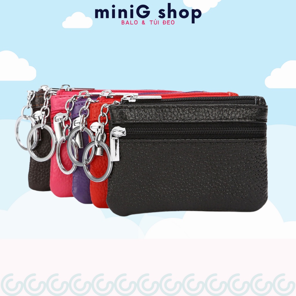 [11x7.5cm] Ví chìa khóa nữ Ví đi chợ mini da thật nhiều màu MD306 miniG shop