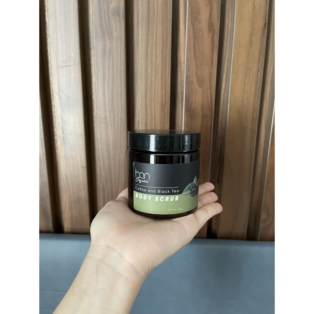 [HŨ TO BODY 250ML] TẨY DA CHẾT TOÀN THÂN HAN ORGANIC  BLACK TEA COFFEE BODY SCRUB