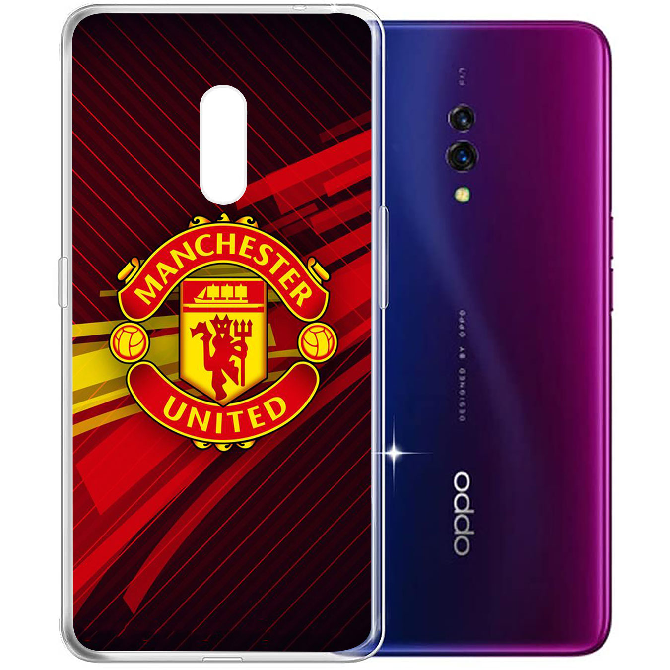 Ốp silicon họa tiết logo đội bóng Manchester United cho Samsung Galaxy A71 A70 M20 A6 Plus A7 A8 A9 2018 A6+ S7 Edge