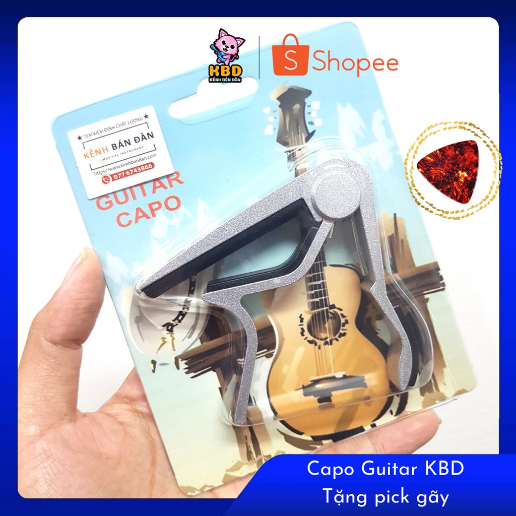 Tặng pick] Capo dài chuyên dùng cho guitar Acoustic và guitar Classic