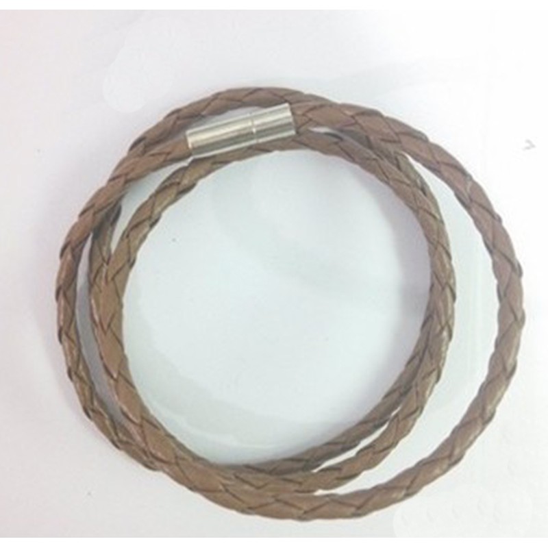 Vòng cổ chất liệu da kiểu bện thời trang