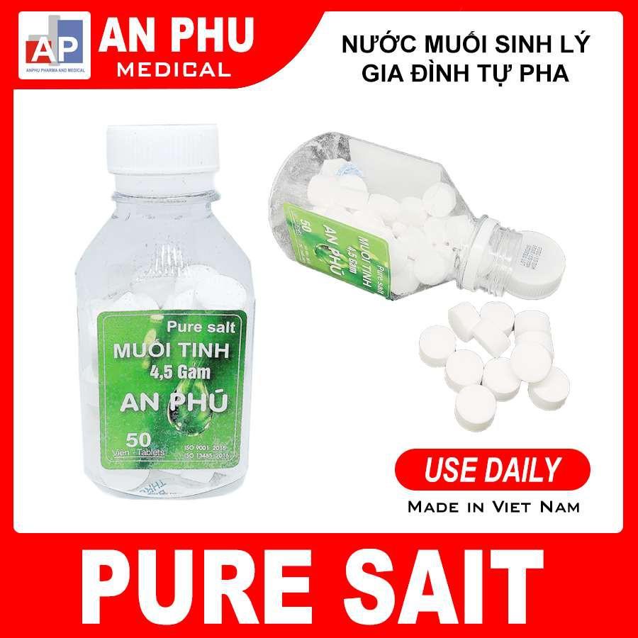 Viên muối tinh sinh lý tự pha NaCl 0,9% An Phú