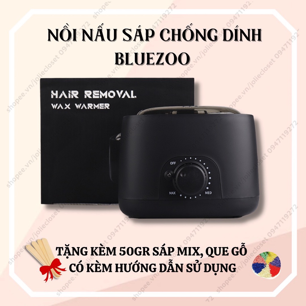 [ĐỘC QUYỀN] Nồi nấu sáp wax lông chống dính ceramic nhập khẩu cao cấp tặng 50gr sáp wax lông hard wax beans và que gỗ