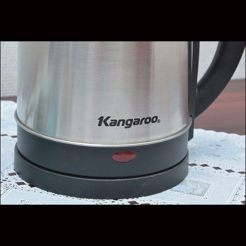 Ấm Siêu Tốc Kangaroo KG338 1,8 Lít 1500W Inox Siêu Bền-Sôi nhanh-Hàng Chính Hãng-Bảo Hành Chính Hãng Toàn Quốc 12 Tháng