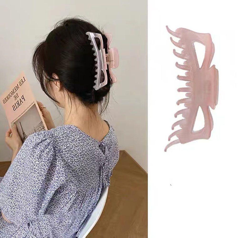 IVORY Kẹp Tóc Càng Cua Kiểu Dáng Hình Học Dễ Thương Dành Cho Nữ