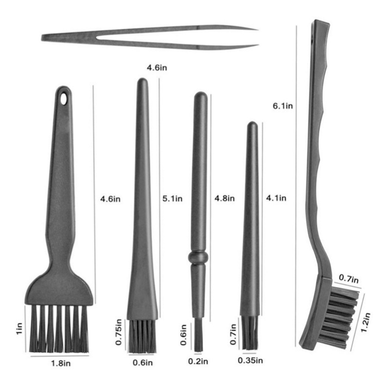 Set 6 Cọ Vệ Sinh Bàn Phím Máy Tính Điện Thoại Chống Tĩnh Điện Đa Năng