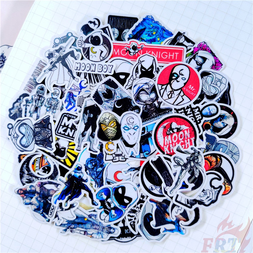 ★★★ Moon Knight Q-1 Mini Diary Manual Stickers ★★★ 60Pcs/Set DIY Fashion Scrapbooks Album Decor Decals Stickers