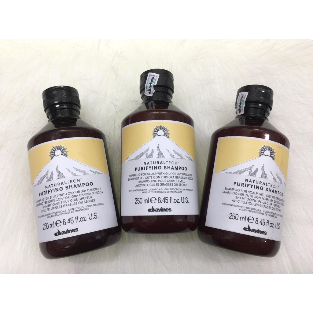 DẦU GỘI DAVINES NATURALTECH PURIFYING DÀNH CHO TÓC DA ĐẦU CÓ GÀU LÀM SẠCH GÀU  250ML - 1000ml hàng hiệu chính hãng