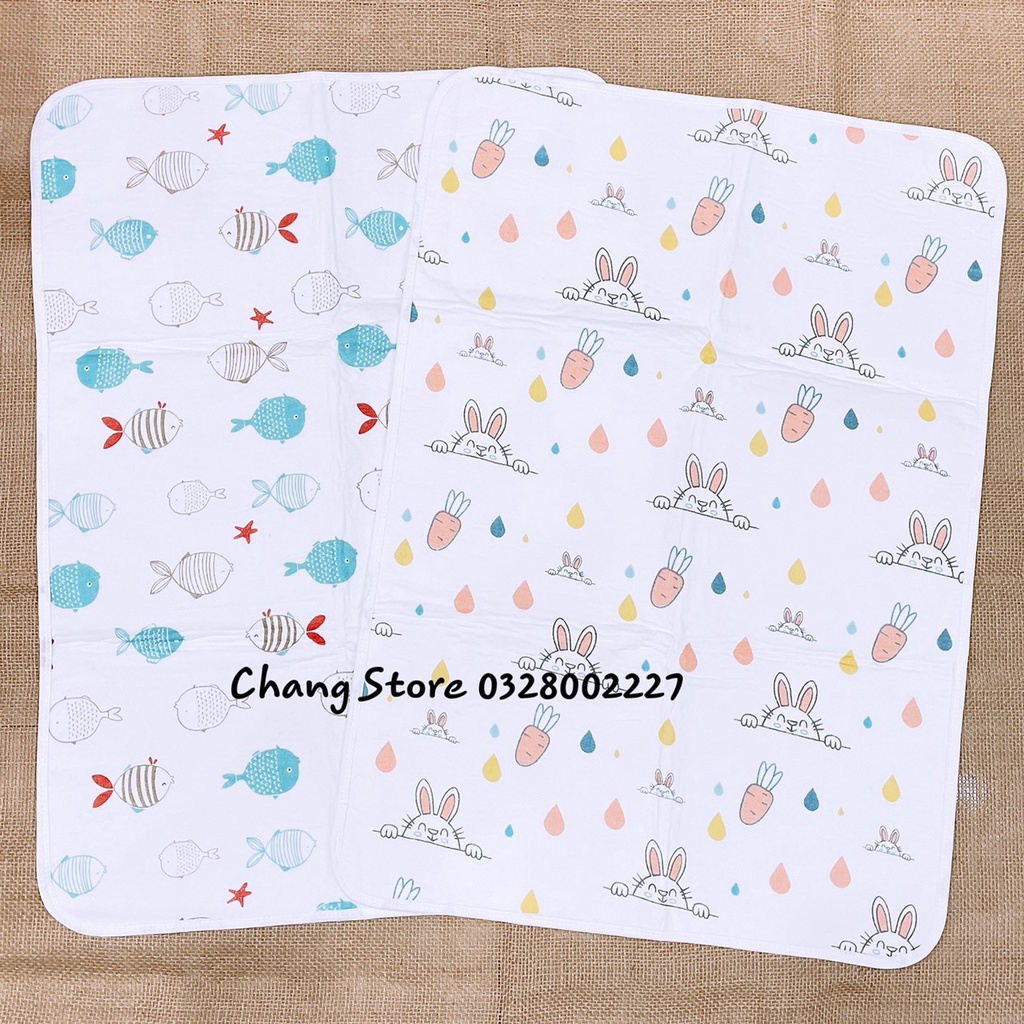 Tấm Lót Chống Thấm Sợi Tre Cho Bé 50*70 cm