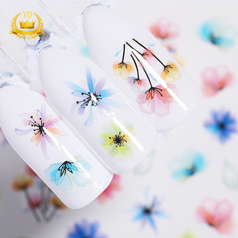 [Hàng mới về] Miếng dán móng hình hoa xinh xắn trang trí tiện dụng